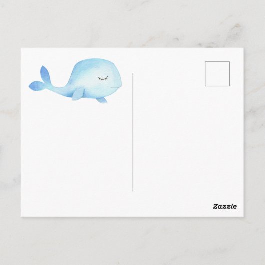 Oh jongen onder het Zee Baby shower Dank je wel Briefkaart (Achterkant)