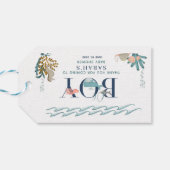 Oh jongen onder het Zee Baby shower Dank je wel Cadeaulabel (Achterkant Horizontaal)