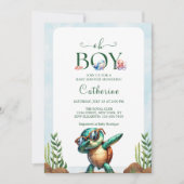 Oh jongen onder het Zee Turtle Baby shower Kaart (Voorkant)
