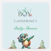Oh jongen onder het Zee Turtle Baby shower
