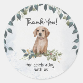 Oh jongen! Retriever Puppy Dog Dank u Ronde Sticker