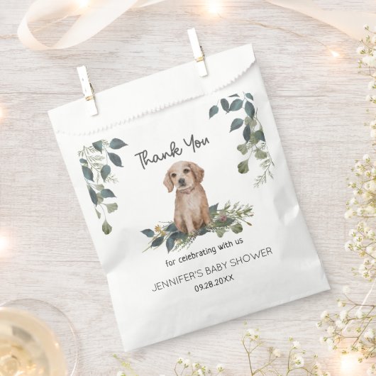 Oh jongen! Retriever Puppy Waterverf Dog Baby show Bedankzakje (Geknipt)