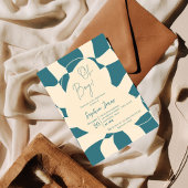 Oh jongen! Retro geruit | Gingham | BABY SHOWER Kaart