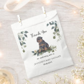 Oh jongen! Rottweiler Puppy Waterverf Baby shower Bedankzakje (Geknipt)