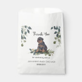 Oh jongen! Rottweiler Puppy Waterverf Baby shower Bedankzakje (Voorkant)