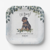 Oh jongen! Rottweiler Waterverf Dog Custom Papieren Bordje (Voorkant)
