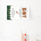 Oh jongen - Rustic Boy Woodland Baby shower Welkom Spandoek (Insitu)
