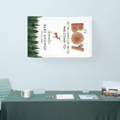 Oh jongen - Rustic Boy Woodland Baby shower Welkom Spandoek (Beurs)