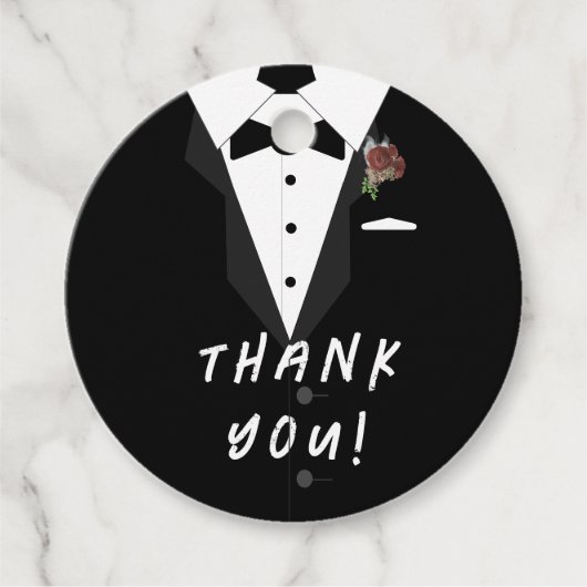 Oh jongen! Smoking Bedankjes Labels (Voorkant)