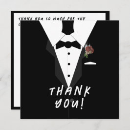 Oh jongen! Tuxedo Baby shower Bedankkaart