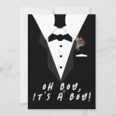 Oh jongen! Tuxedo Baby shower Kaart (Voorkant)