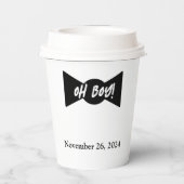 Oh jongen! Tuxedo Baby shower Papieren Bekers (Achterkant)