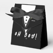 Oh jongen! Tuxedo Favor Box Bedankdoosjes (Voorkant Zijde)