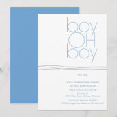 Oh jongen | Uitnodiging tot Baby shower (Voorkant / Achterkant)