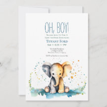 Oh jongen! Verticaal Baby Olifant Safari Baby show