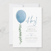 Oh jongen | Waterverf Eucalyptus Balonaal Baby sho Kaart (Voorkant)