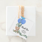 Oh jongen, we kunnen bijna wachten ballon eucalypt bedankjes labels (In situ)