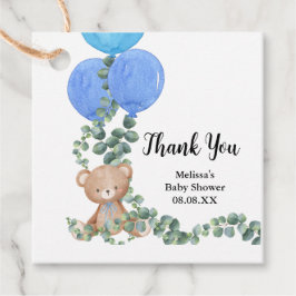 Oh jongen, we kunnen bijna wachten ballon eucalypt bedankjes labels