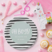 Oh jongens, baby shower-tweeling-servetten papieren bordje (Feest)