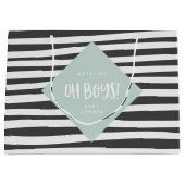 Oh jongens! Tweeling baby jongen bedankt cadeaufee Groot Cadeauzakje (Voorkant)