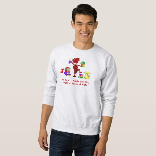 Oh Joy Books en Tea met katten Sweatshirt (Voorkant volledig)