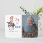 Oh Joy Foto Baby Jongen Geboorte Aankondiging (Staand voorkant)