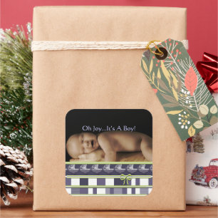 OH Joy... Het is een jongen! Stickers Uw baby foto