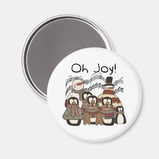 Oh Joy Kerstmis Magneet (Voorkant / Achterkant)