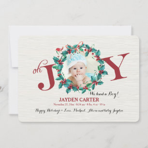 Oh Joy Vakantie Foto Geboorteaankondiging Feestdagenkaart