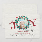 Oh Joy Vakantie Foto Geboorteaankondiging Feestdagenkaart (Voorkant / Achterkant)