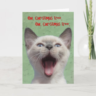 Oh Kaart van het Katje van de Kerstboom Siamese