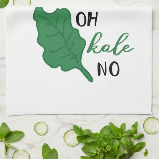 Oh Kale Nee! keukenhanddoek (Gevouwen)