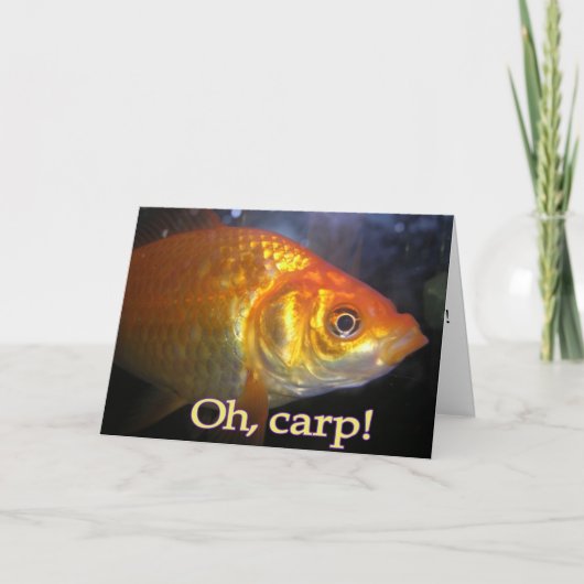 Oh, karp. Belated Birthday Kaart (Voorkant)