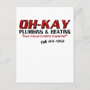 OH-KAY-leidingen en verwarming (verhit) Briefkaart