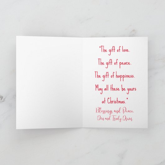 Oh kerst gevouwen vakantie kerst Kaart (Binnen)