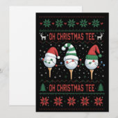 Oh Kerst T-shirt Lelijke Golf Kerst Sweatshirt Feestdagenkaart (Voorkant / Achterkant)