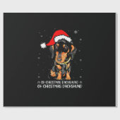 oh kerst teckel op kerst inpakpapier (Vlak)