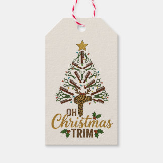 Oh Kerst Trim Kapsalon Kerstboom Cadeaulabel