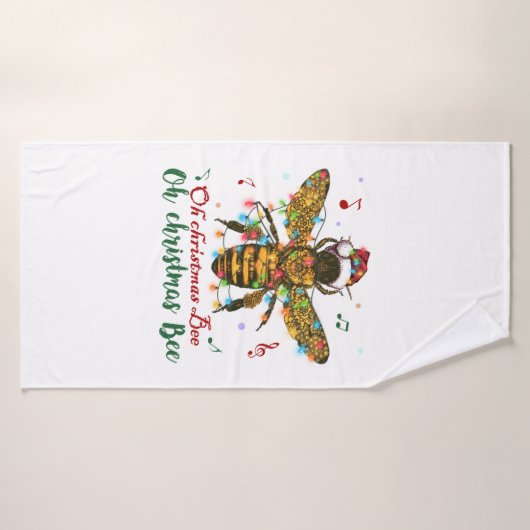 Oh kerstbije Oh kerstbijen licht Badhanddoek (Badhanddoek)