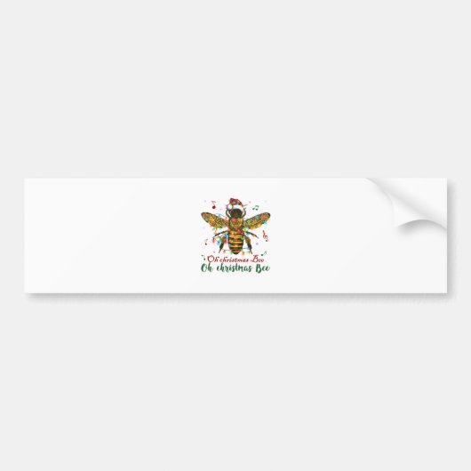 Oh kerstbije Oh kerstbijen licht Bumpersticker (Voorkant)