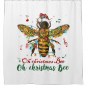 Oh kerstbije Oh kerstbijen licht Douchegordijn (Voorkant)