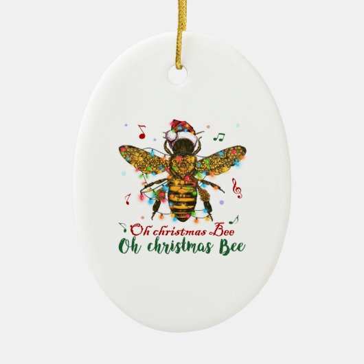 Oh kerstbije Oh kerstbijen licht Keramisch Ornament (Voorkant)