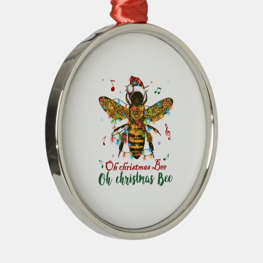 Oh kerstbije Oh kerstbijen licht Metalen Ornament (Rechts)