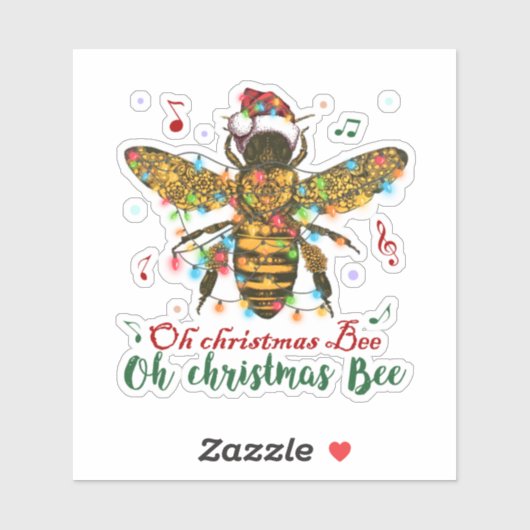 Oh kerstbije Oh kerstbijen licht Sticker (Vel)
