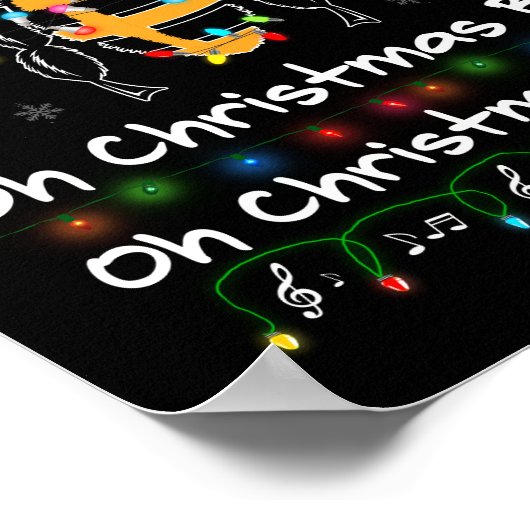 Oh Kerstbijen kerstman — kerstman — lichte kerstmi Poster (Hoek)