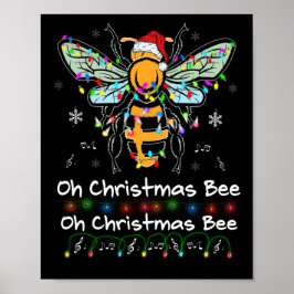 Oh Kerstbijen kerstman — kerstman — lichte kerstmi Poster