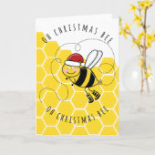 oh kerstbijenboom schattige grappige pun-kaart kaart (Gele Bloem)