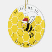 oh kerstbijenboom schattige grappige pun-kaart keramisch ornament (Links)