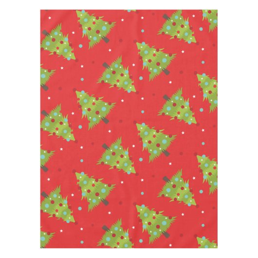 Oh Kerstbomen Holiday Tablecloth Tafelkleed (Voorkant)