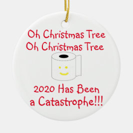 Oh kerstboom 2020 is een catastrofe geweest keramisch ornament
